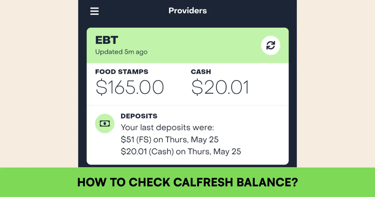 how to check CalFresh balance