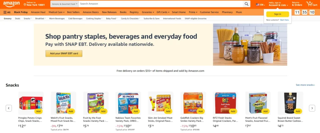 How to Add EBT Card to Amazon